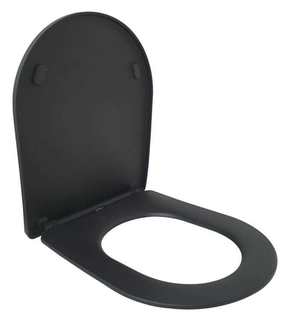 Vesta Shade Slanke Toiletbril Wiesbaden met Soft Close en Deksel in Matzwart