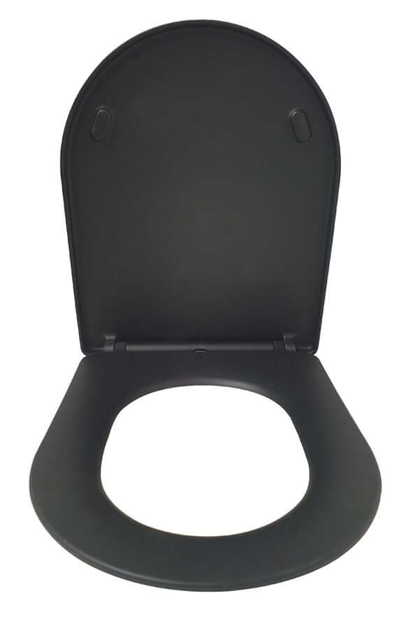 Vesta Shade Slanke Toiletbril Wiesbaden met Soft Close en Deksel in Matzwart