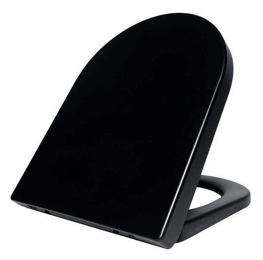 Vesta Soft Close Toiletbril voor Wandtoilet 52 cm Mat Zwart Wiesbaden