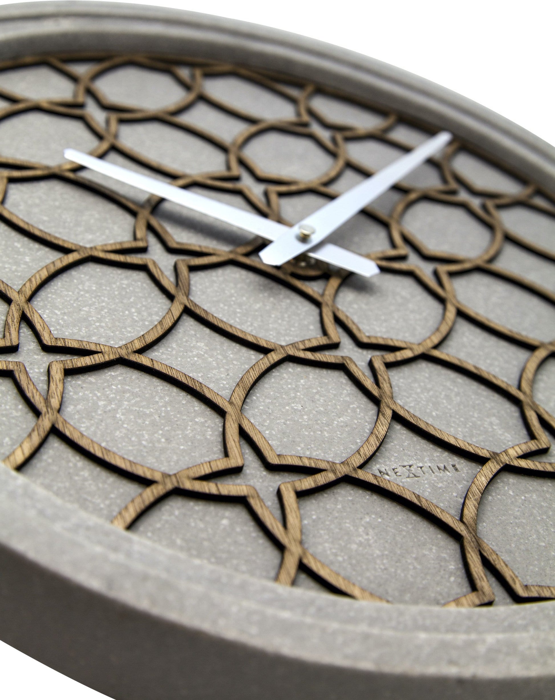 Wall Clock - 39.5 cm - Polyresin/Wood - 'Concreto love' Wall clock NeXtime Clocks