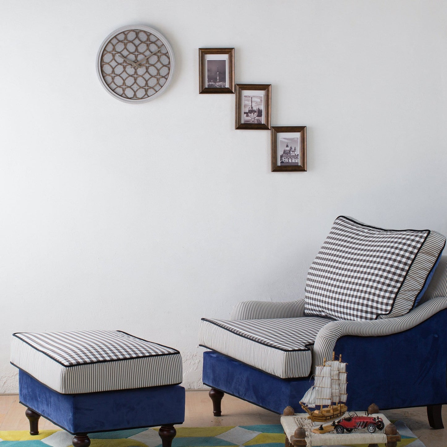 Wall Clock - 39.5 cm - Polyresin/Wood - 'Concreto love' Wall clock NeXtime Clocks