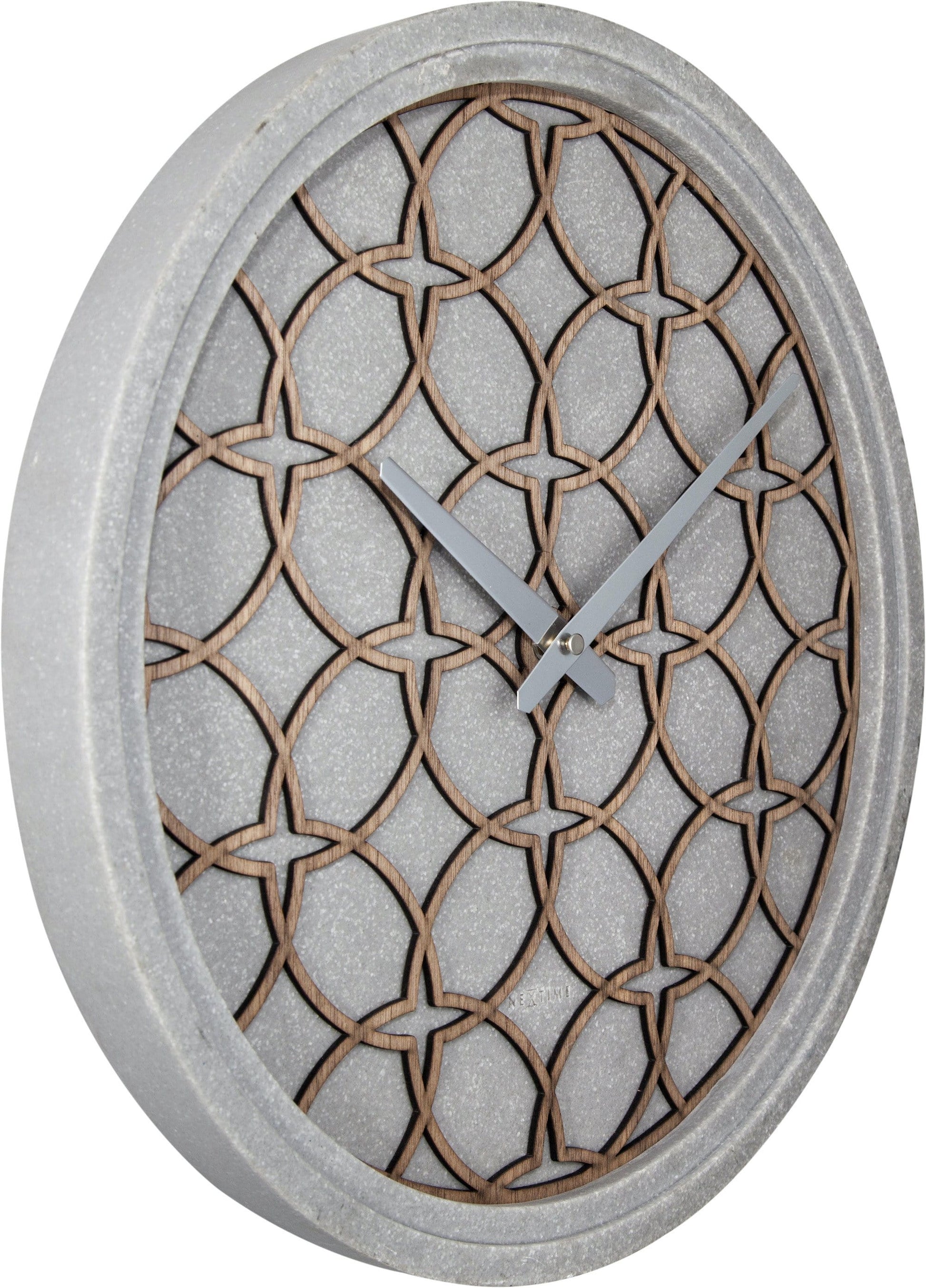 Wall Clock - 39.5 cm - Polyresin/Wood - 'Concreto love' Wall clock NeXtime Clocks