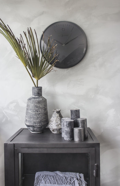 Wall clock- 40 cm - Metal - Dome shaped glass- 'Glamour' Wall clock NeXtime Clocks