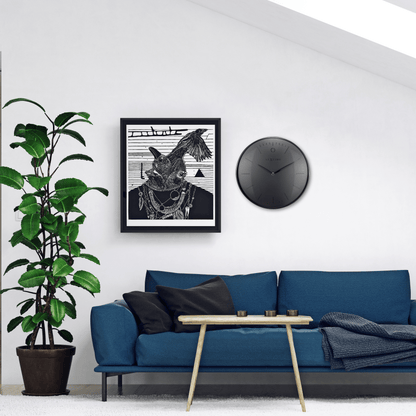 Wall clock- 40 cm - Metal - Dome shaped glass- 'Glamour' Wall clock NeXtime Clocks