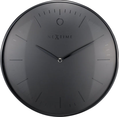 Wall clock- 40 cm - Metal - Dome shaped glass- 'Glamour' Wall clock NeXtime Clocks