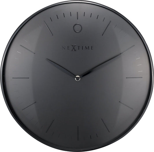 Wall clock- 40 cm - Metal - Dome shaped glass- 'Glamour' Wall clock NeXtime Clocks