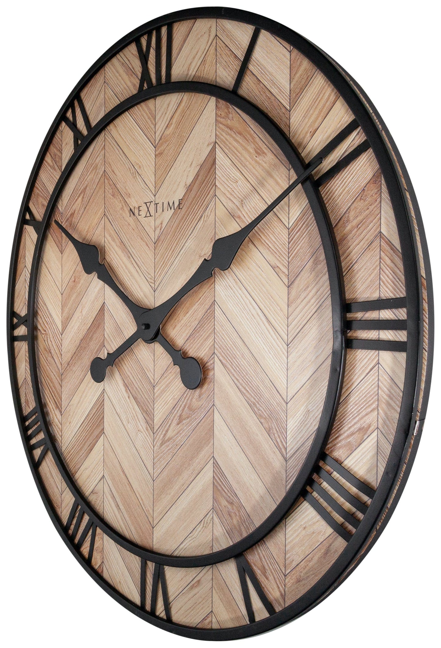 Wall clock - 58cm - Wood/Metal - 'Roman Vintage' Wall clock NeXtime Clocks