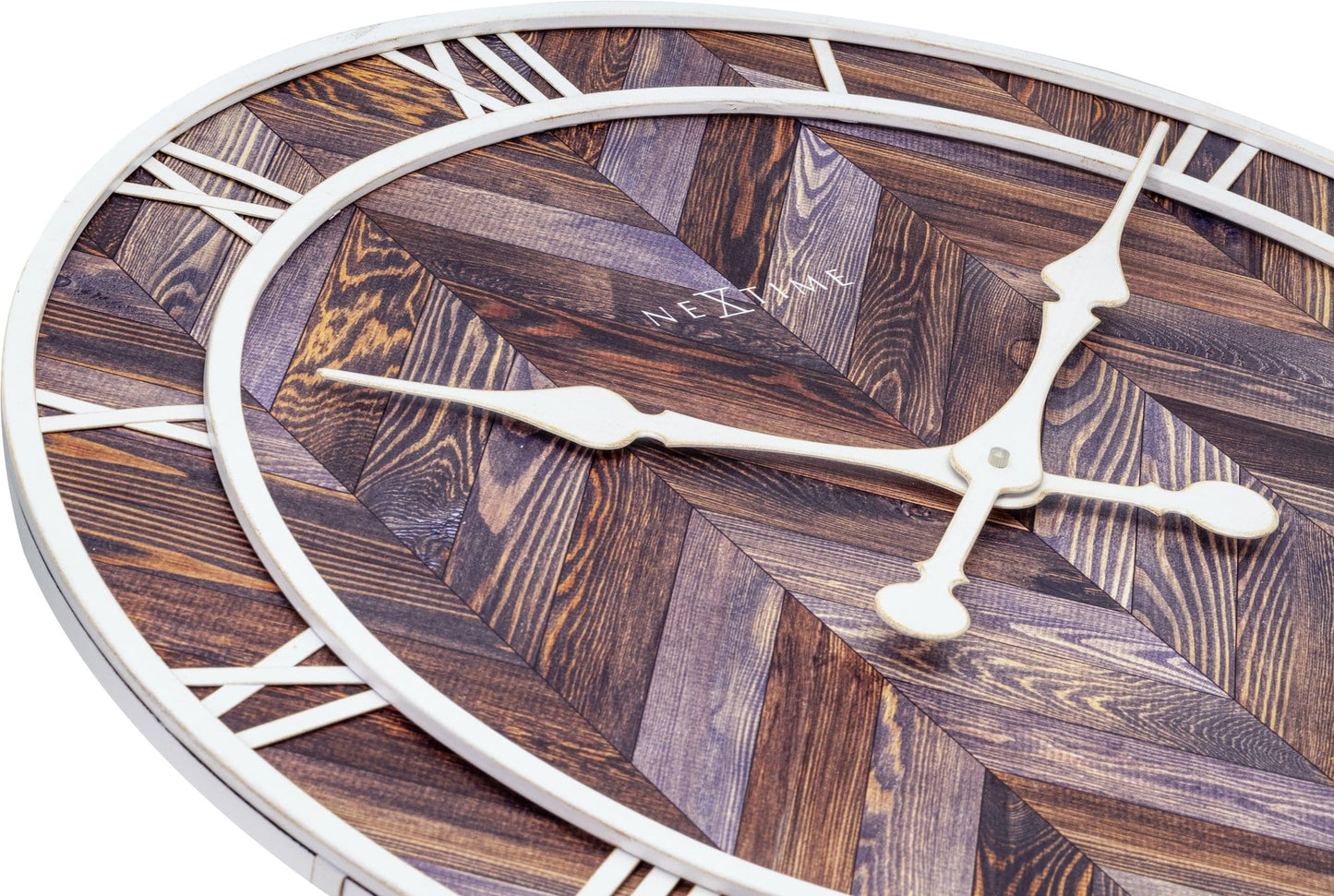 Wall clock - 58 cm - Wood/Metal - 'Roman Vintage' Wall clock NeXtime Clocks