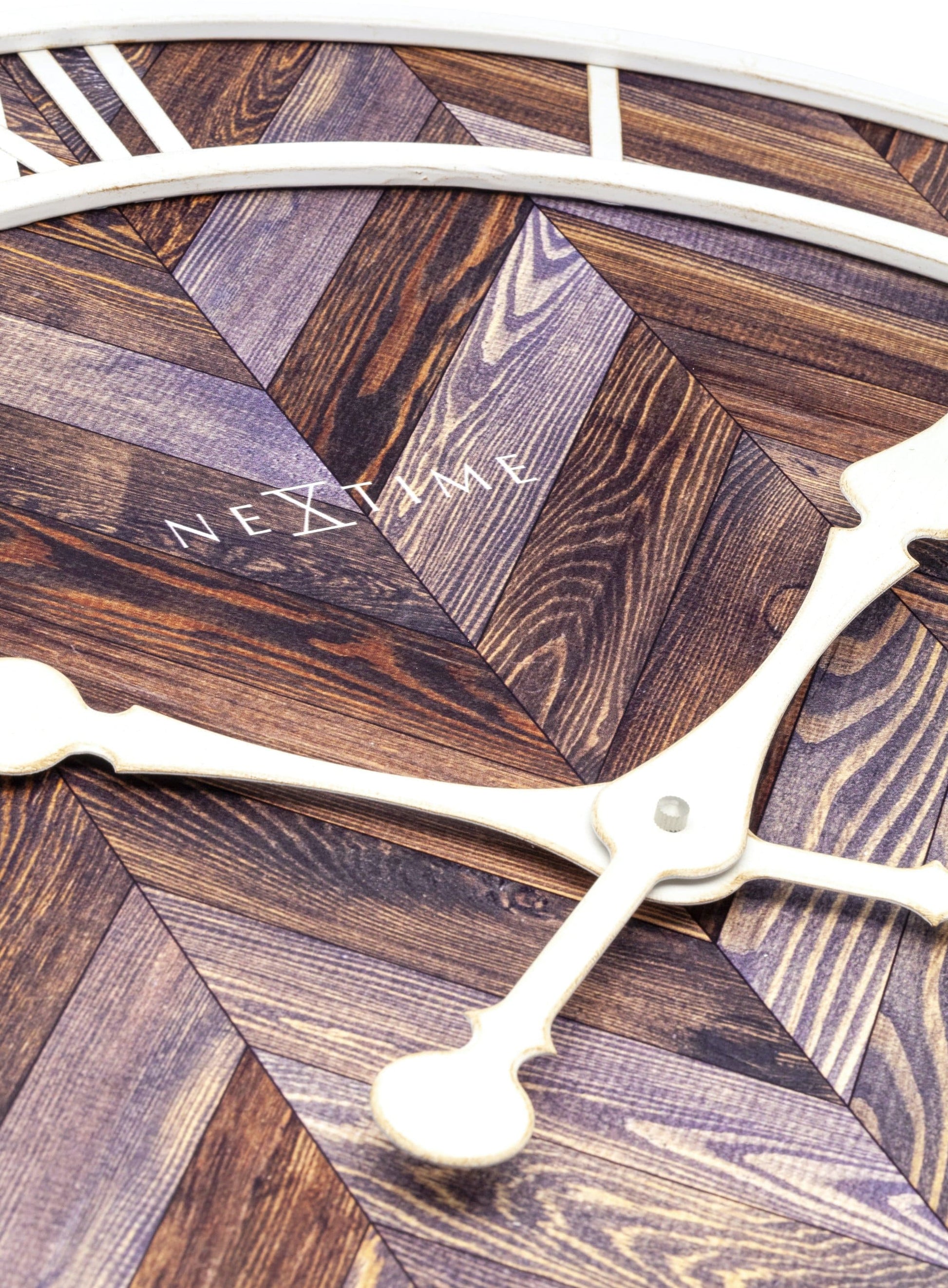 Wall clock - 58 cm - Wood/Metal - 'Roman Vintage' Wall clock NeXtime Clocks