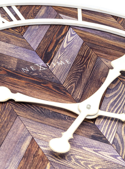 Wall clock - 58 cm - Wood/Metal - 'Roman Vintage' Wall clock NeXtime Clocks