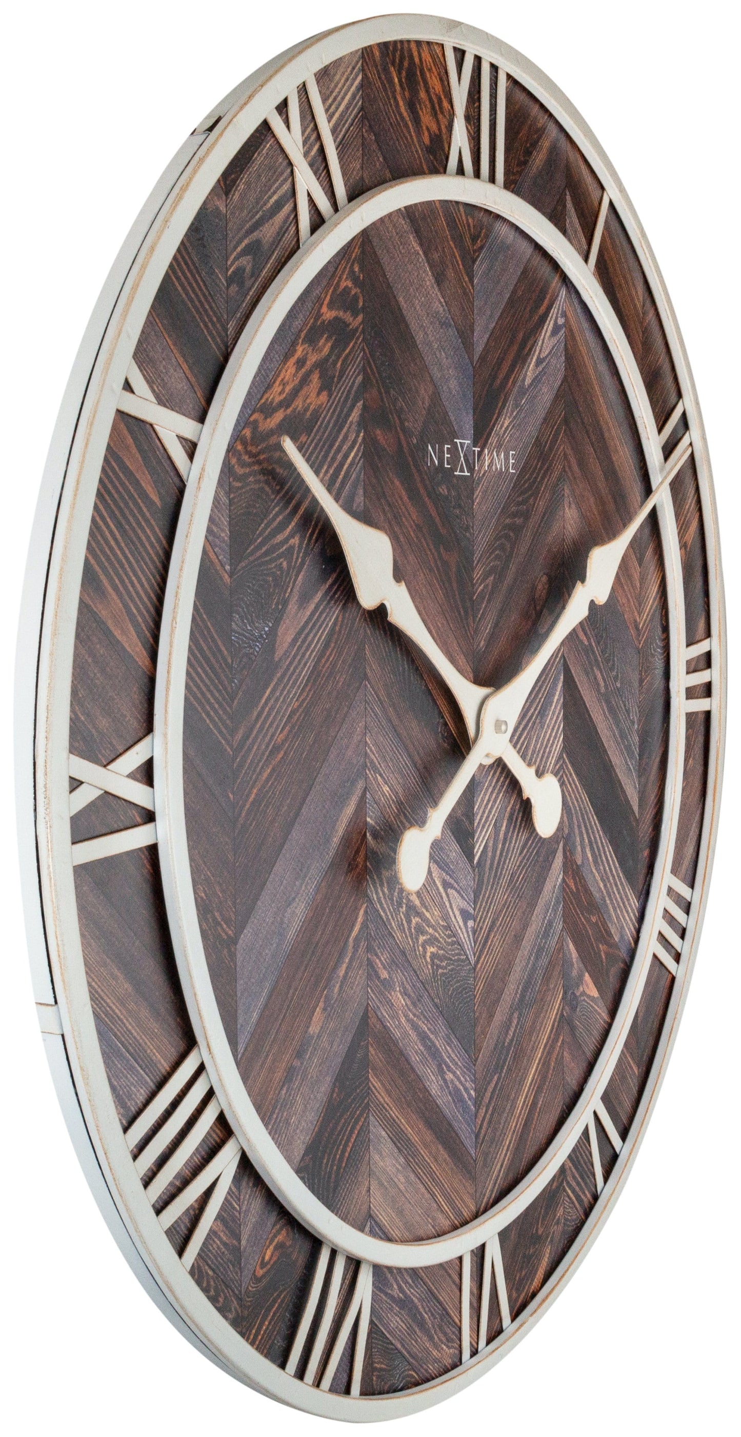 Wall clock - 58 cm - Wood/Metal - 'Roman Vintage' Wall clock NeXtime Clocks