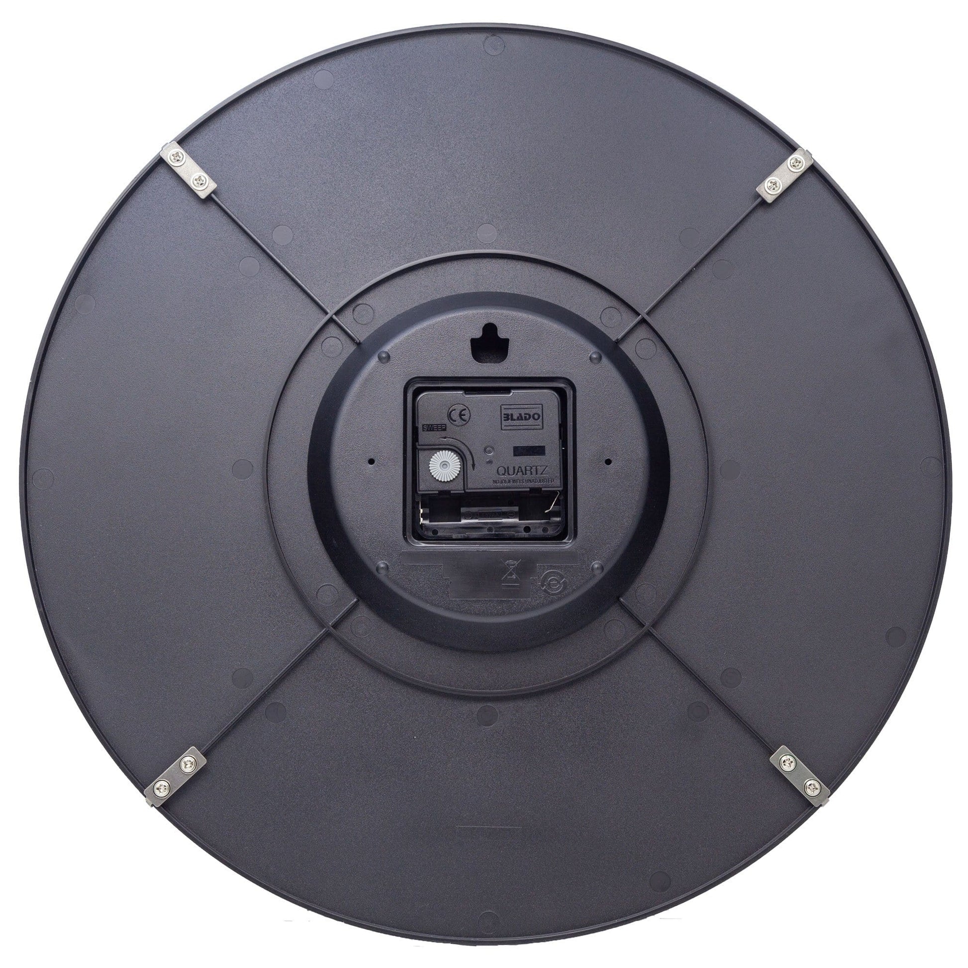 Wall clock - 35 cm - Dome Glass - 'Edge Wood Dome' Wall clock NeXtime Clocks