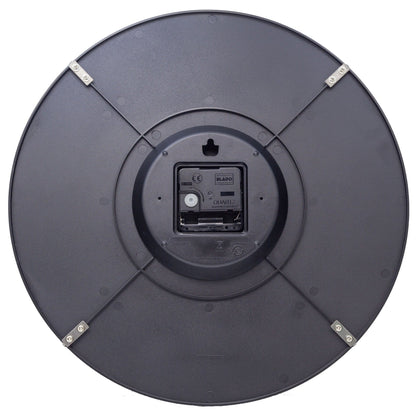 Wall clock - 35 cm - Dome Glass - 'Edge Wood Dome' Wall clock NeXtime Clocks