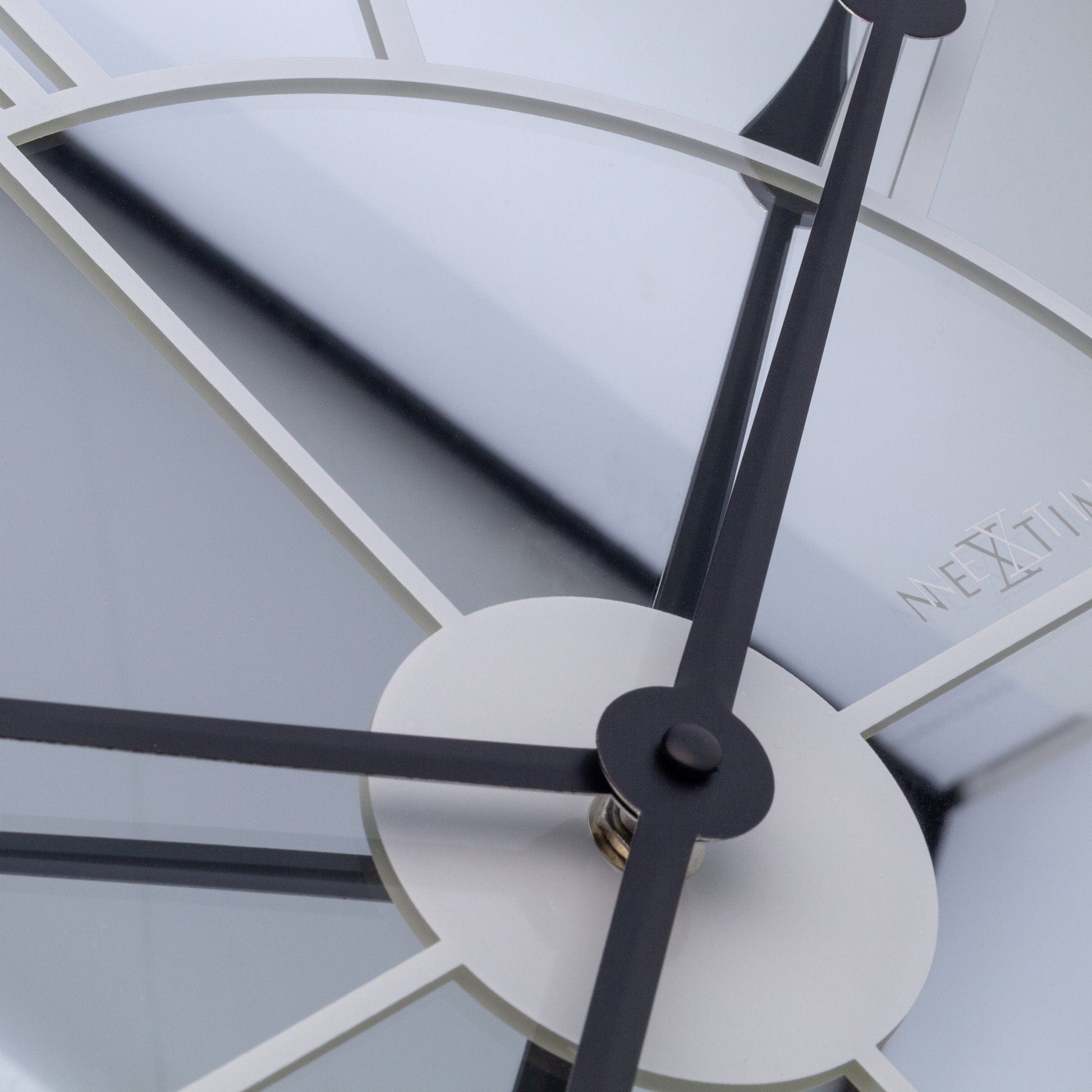 Large Wall clock 56cm - Silent - Mirror - Glass - "Cleopatra's Mirror" Wall clock NeXtime Clocks