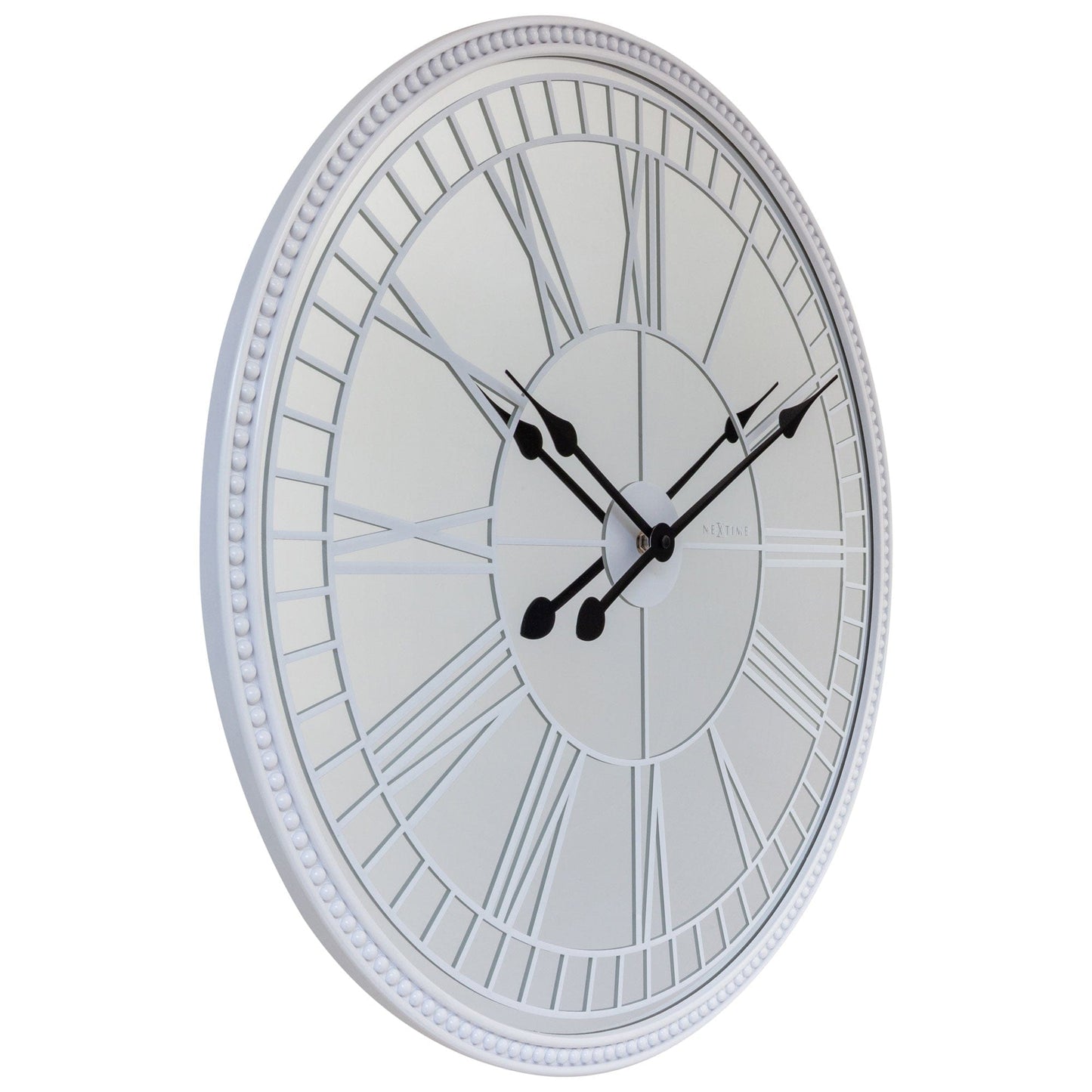 Large Wall clock 56cm - Silent - Mirror - Glass - "Cleopatra's Mirror" Wall clock NeXtime Clocks