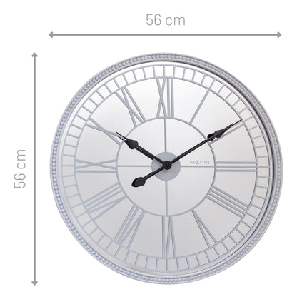 Large Wall clock 56cm - Silent - Mirror - Glass - "Cleopatra's Mirror" Wall clock NeXtime Clocks