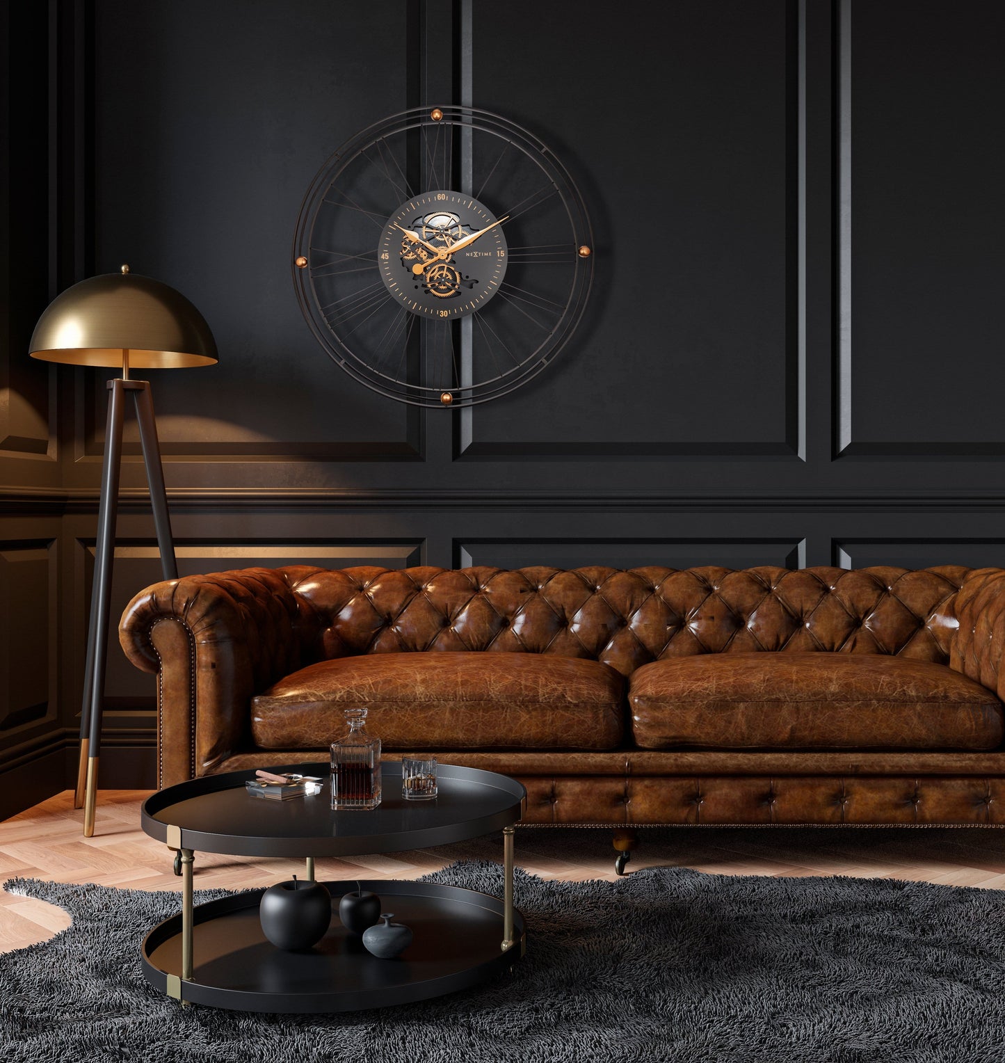 Roman Gear Clock XXL - 90.5cm - Metal - Roman Gear Clock Wall clock NeXtime Clocks