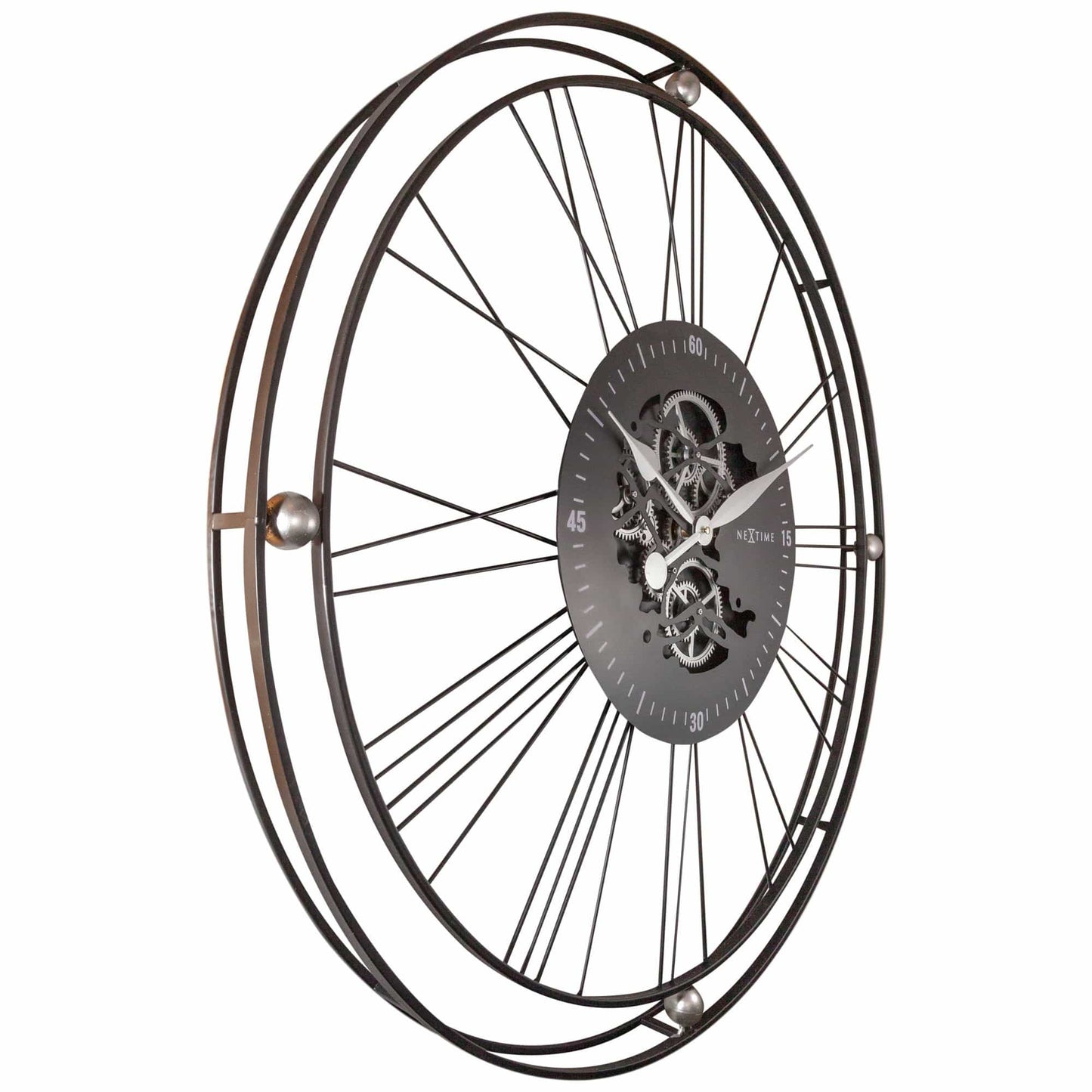 Roman Gear Clock XXL - 90.5cm - Metal - Roman Gear Clock Wall clock NeXtime Clocks