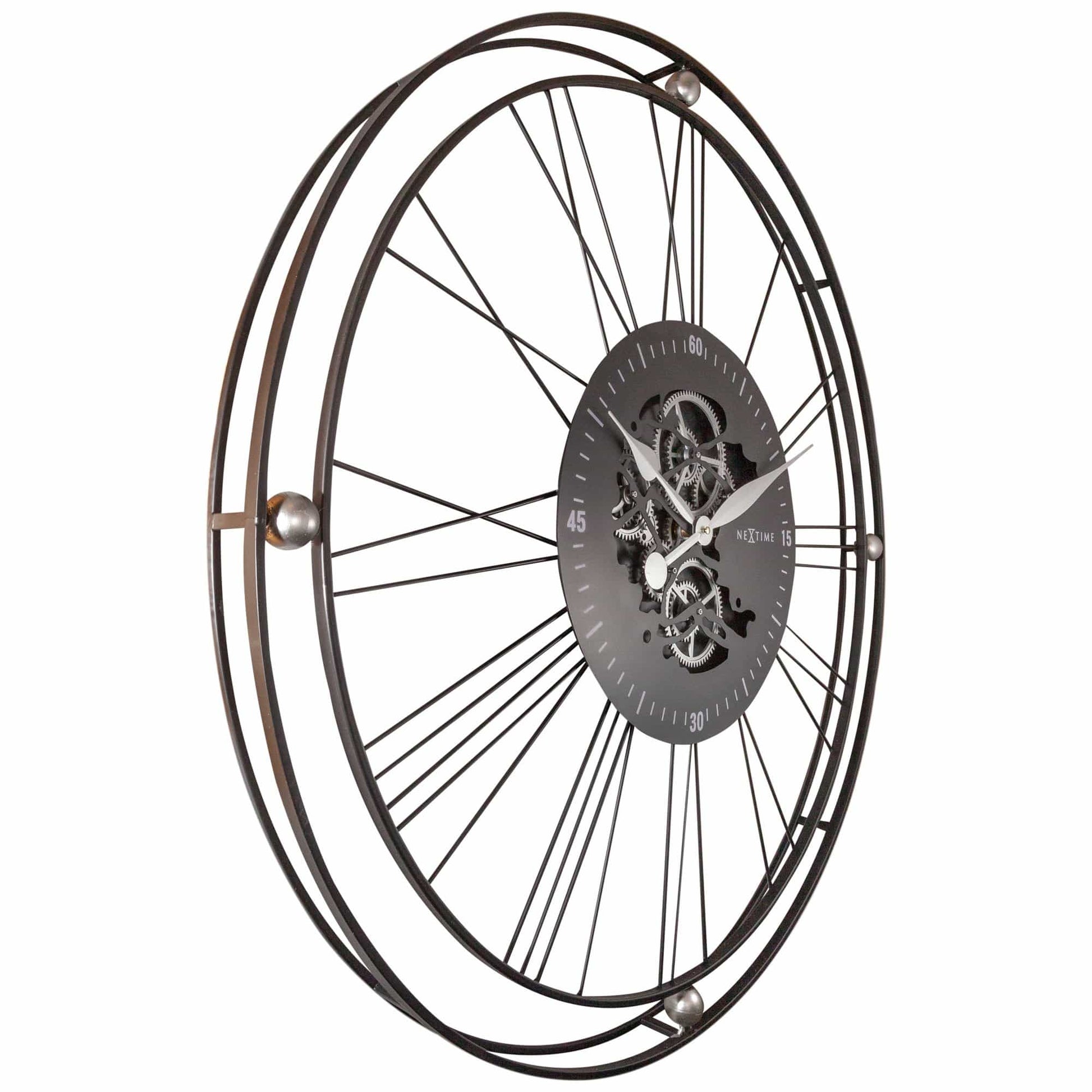 Roman Gear Clock XXL - 90.5cm - Metal - Roman Gear Clock Wall clock NeXtime Clocks