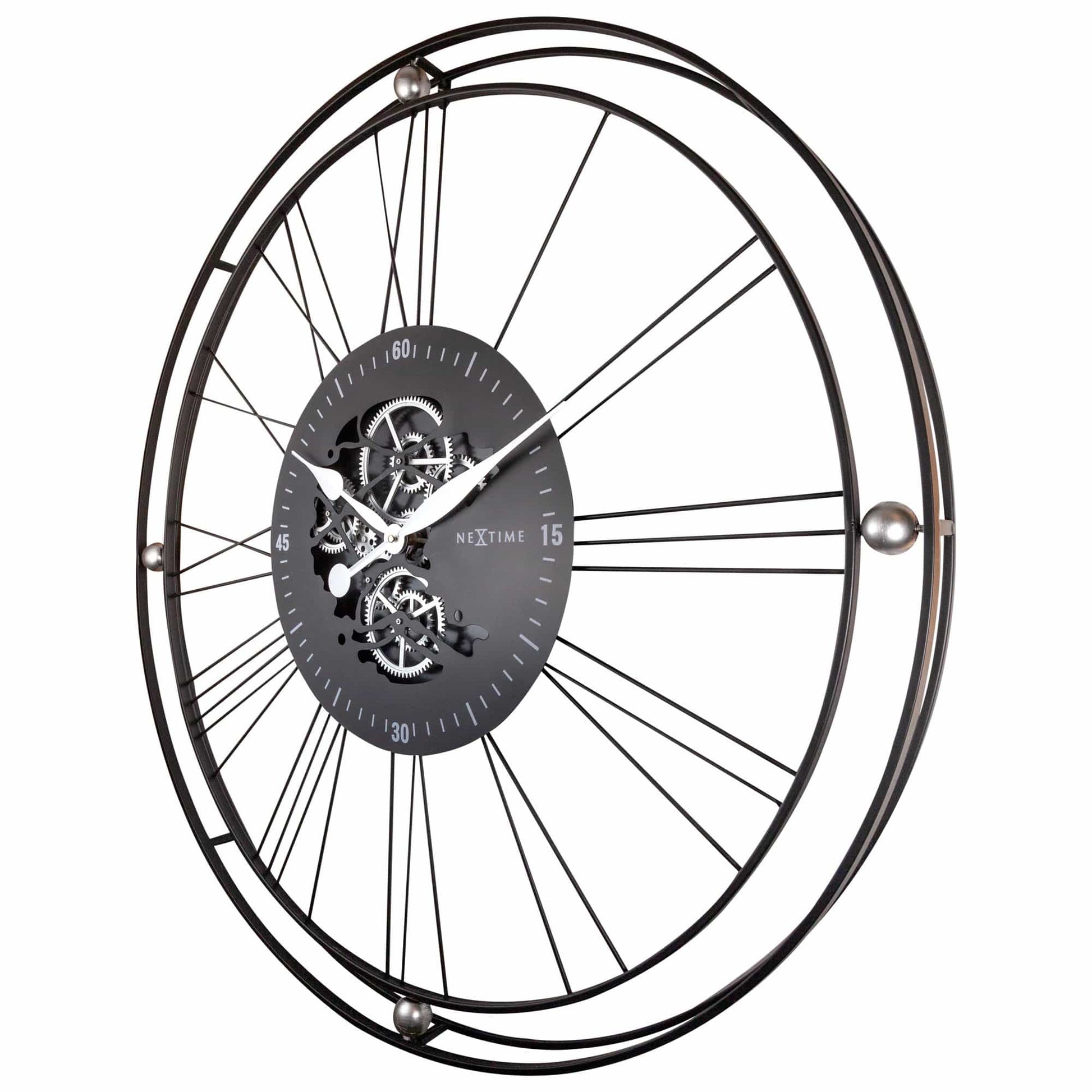 Roman Gear Clock XXL - 90.5cm - Metal - Roman Gear Clock Wall clock NeXtime Clocks