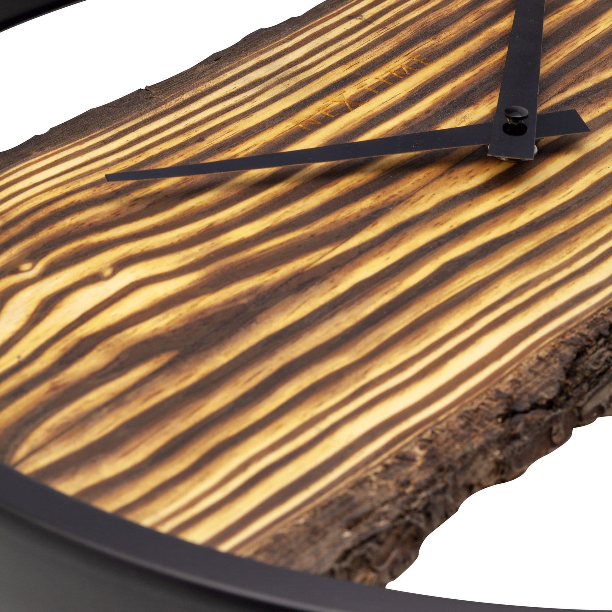 Wooden Wall Clock - Silent - 30cm - Wood/ Metal - Forest Wall clock NeXtime Clocks