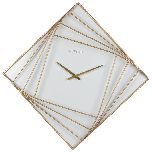 Large Square Wall Clock - 85x85cm - Metal - Turning Square Wall clock NeXtime Clocks