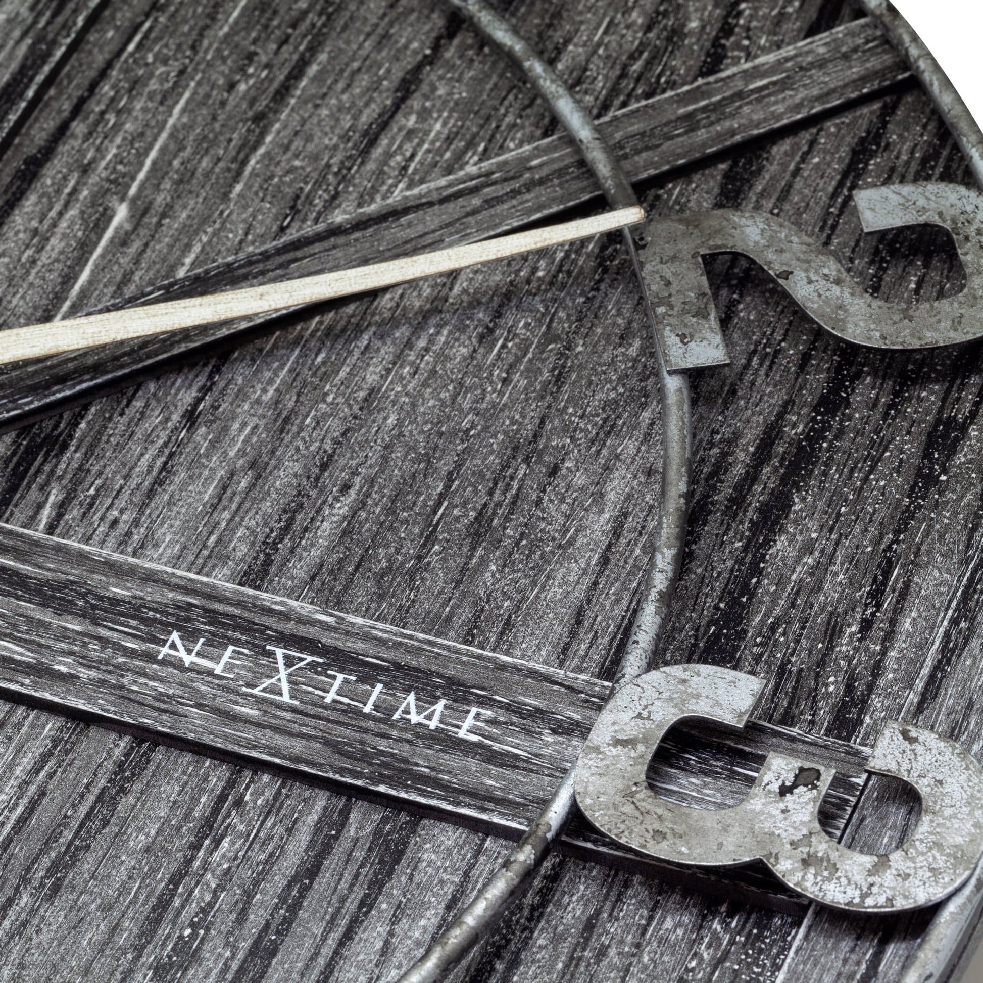 Large wall clock - 50cm - Silent - Wood - Metal - "York" Wall clock NeXtime Clocks