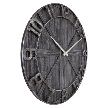 Large wall clock - 50cm - Silent - Wood - Metal - "York" Wall clock NeXtime Clocks