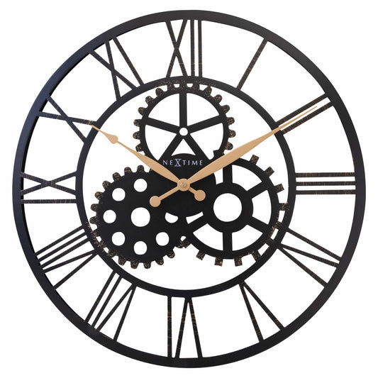 Roman Wall Clock - 50cm - Silent - Large - Metal - "Birmingham" Wall clock NeXtime Clocks