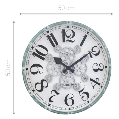 Moving Gear Clock - 50cm - "Henry" Wall clock NeXtime Clocks