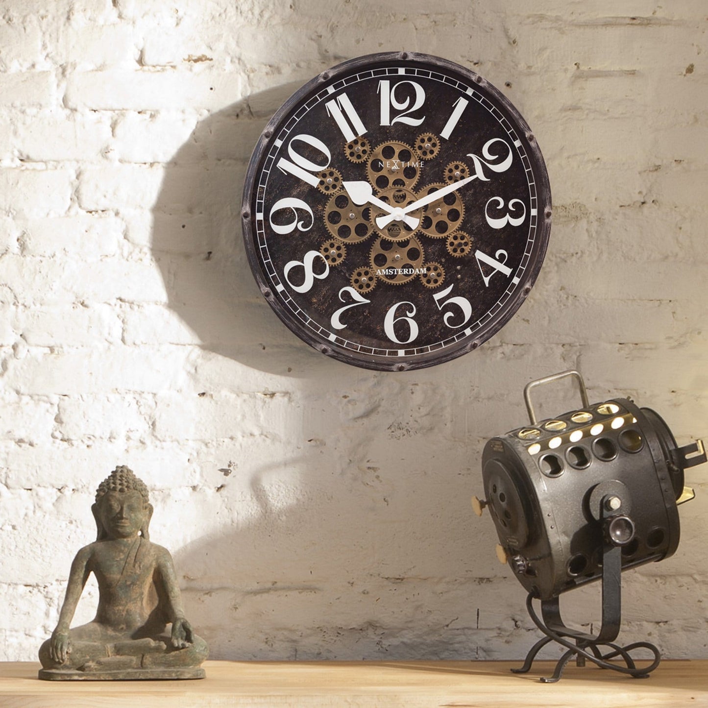 Moving Gear Clock - 50cm - "Henry" Wall clock NeXtime Clocks