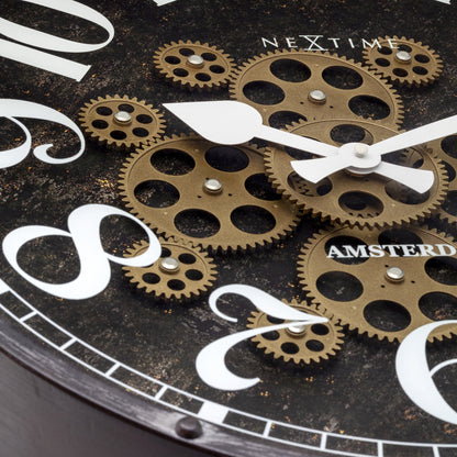 Moving Gear Clock - 50cm - "Henry" Wall clock NeXtime Clocks