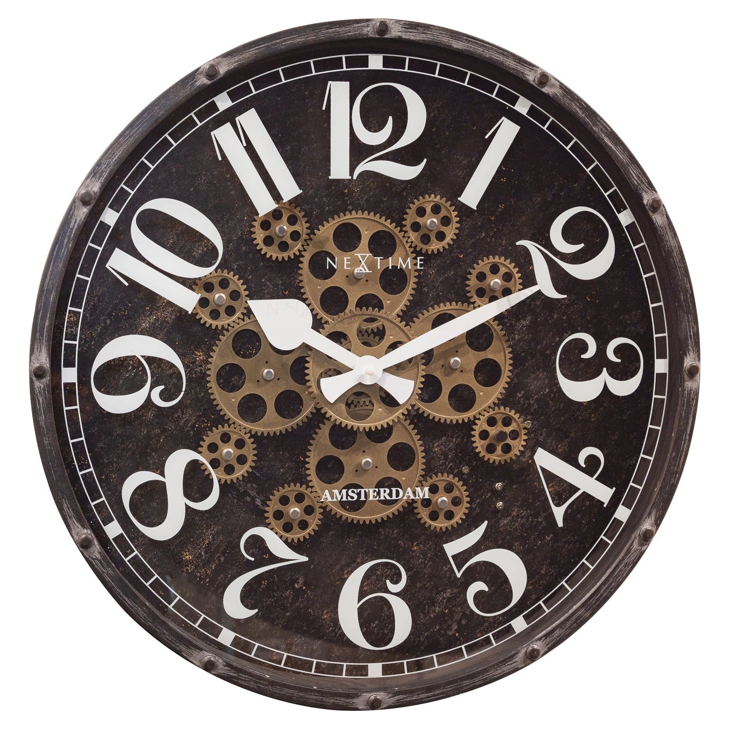 Moving Gear Clock - 50cm - "Henry" Wall clock NeXtime Clocks