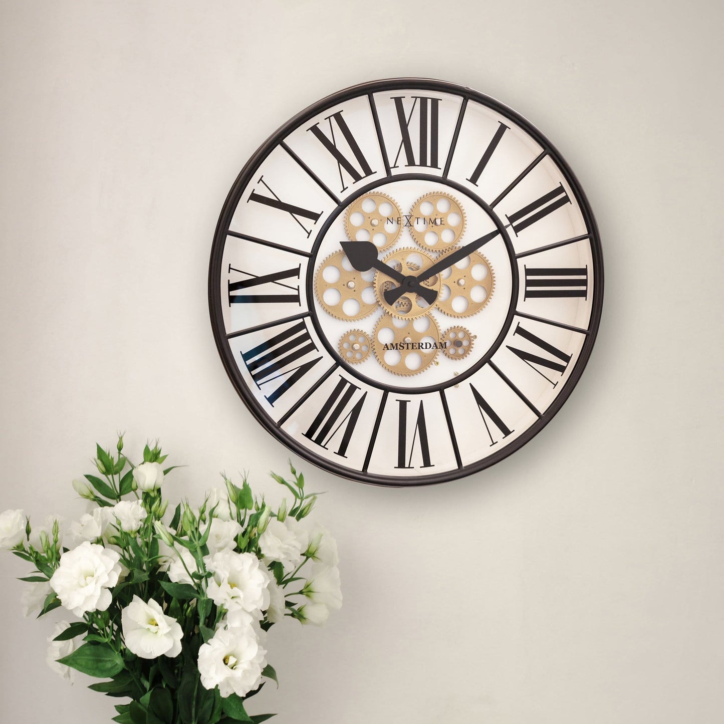 Moving Gear Clock - Large Wall Clock - 50cm - "William" Wall clock NeXtime Clocks
