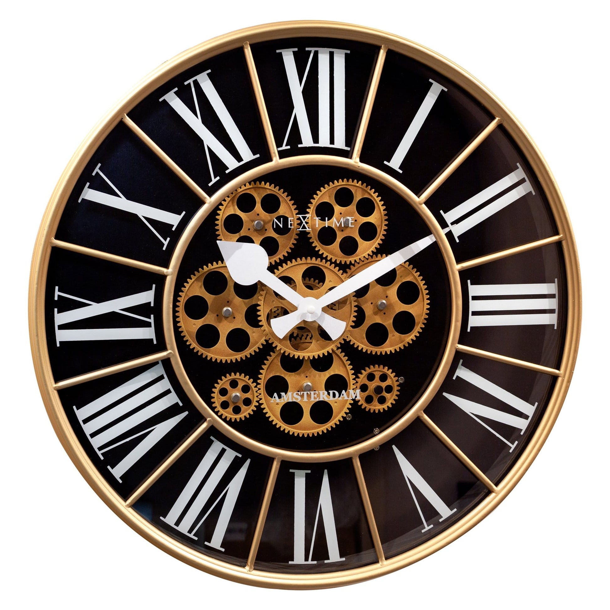 Moving Gear clock - Large Wall Clock - 50cm - "William" Wall clock NeXtime Clocks