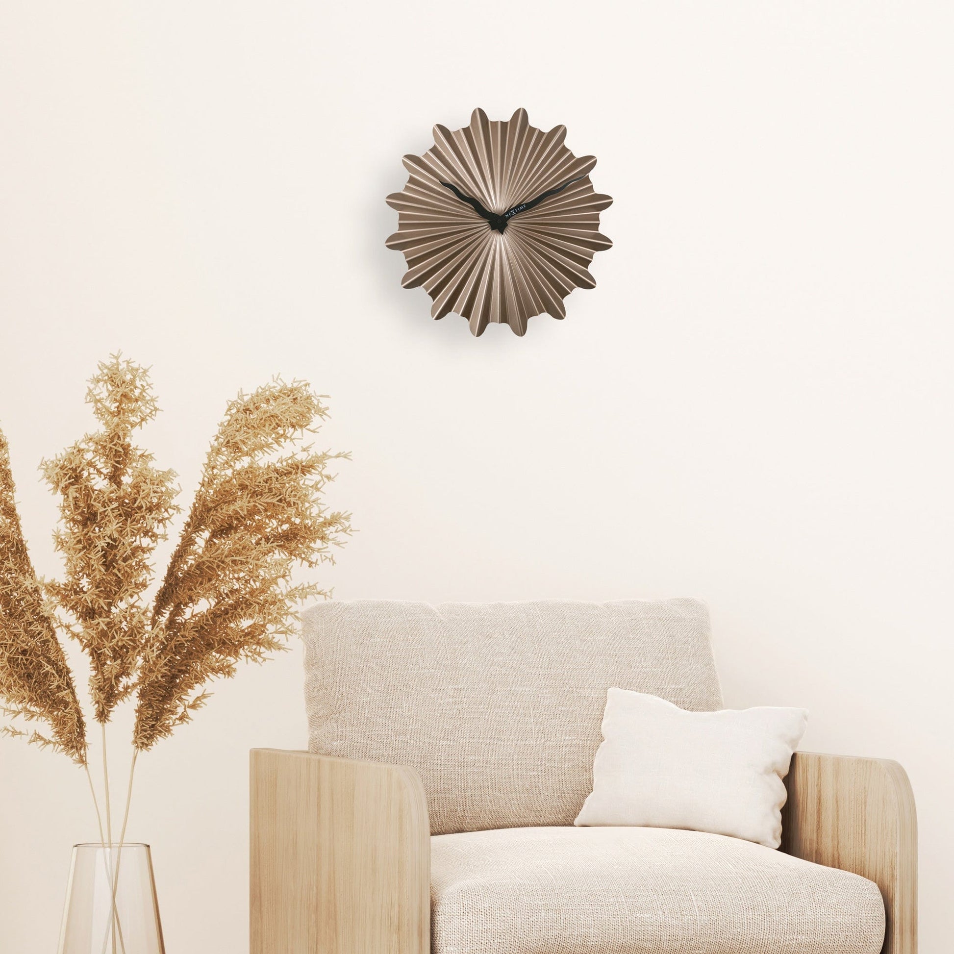 Wall clock 40cm - Silent - Metal - "Sunny" Wall clock NeXtime Clocks