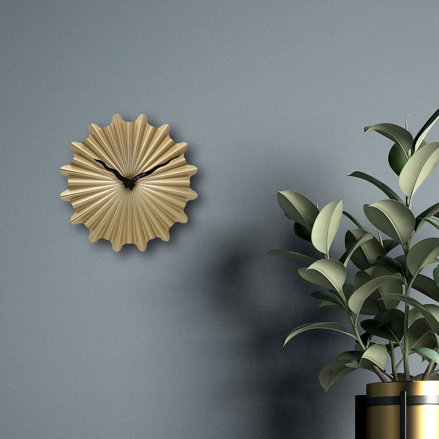 Wall clock 40cm - Silent - Metal - "Sunny" Wall clock NeXtime Clocks