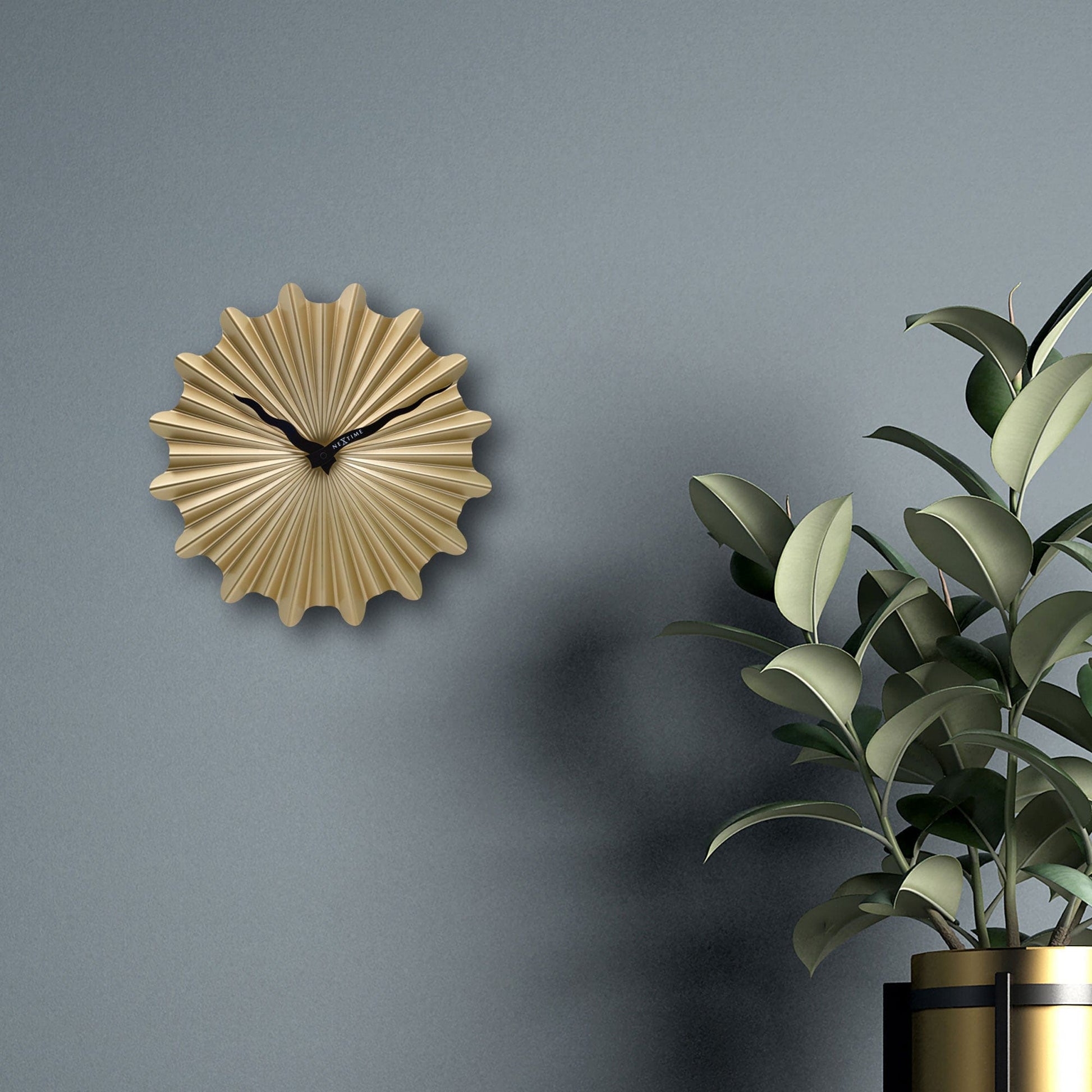 Wall clock 40cm - Silent - Metal - "Sunny" Wall clock NeXtime Clocks