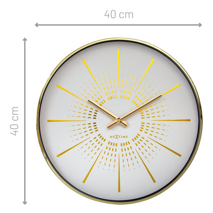 Wall clock 40cm - Silent - Metal - "Excentric" Wall clock NeXtime Clocks