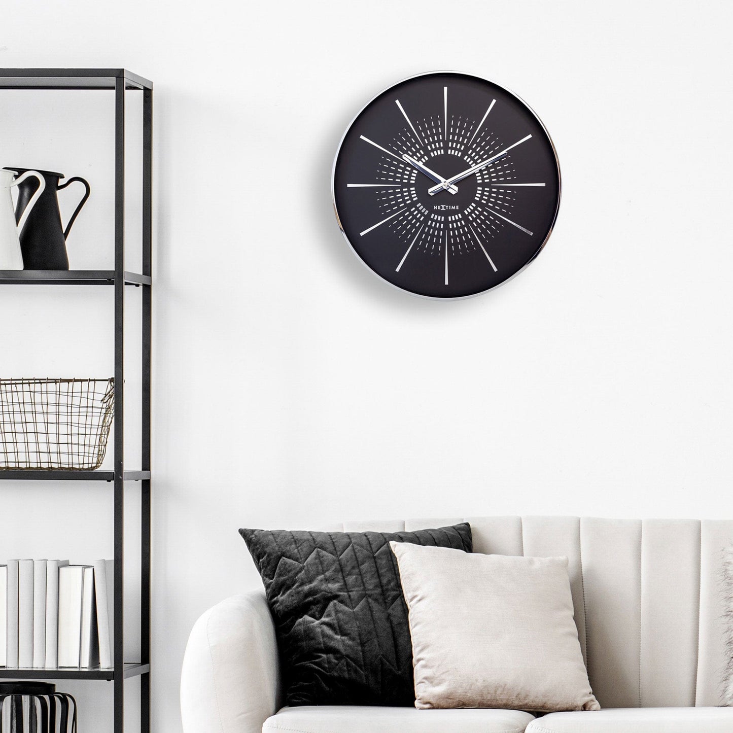 Wall clock 40cm - Silent - Metal - "Excentric" Wall clock NeXtime Clocks