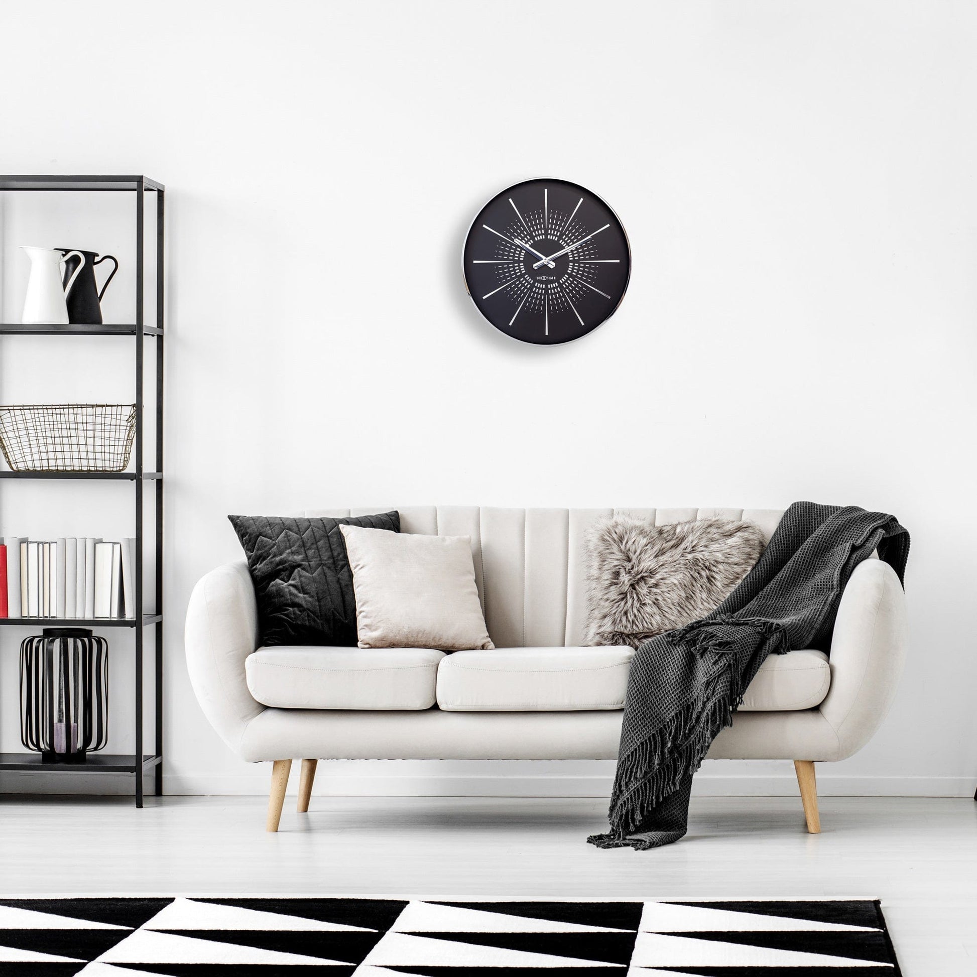 Wall clock 40cm - Silent - Metal - "Excentric" Wall clock NeXtime Clocks