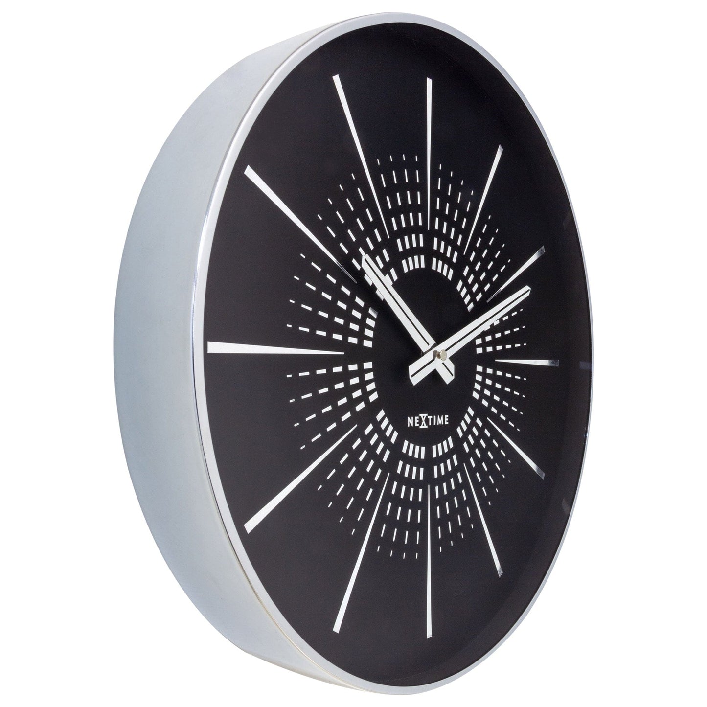 Wall clock 40cm - Silent - Metal - "Excentric" Wall clock NeXtime Clocks
