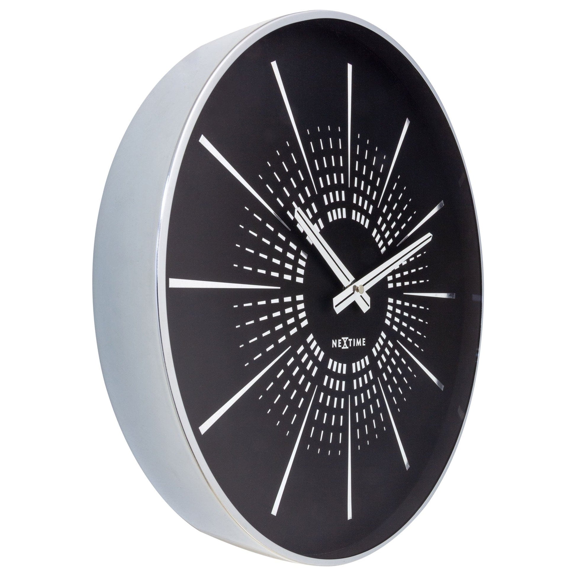 Wall clock 40cm - Silent - Metal - "Excentric" Wall clock NeXtime Clocks