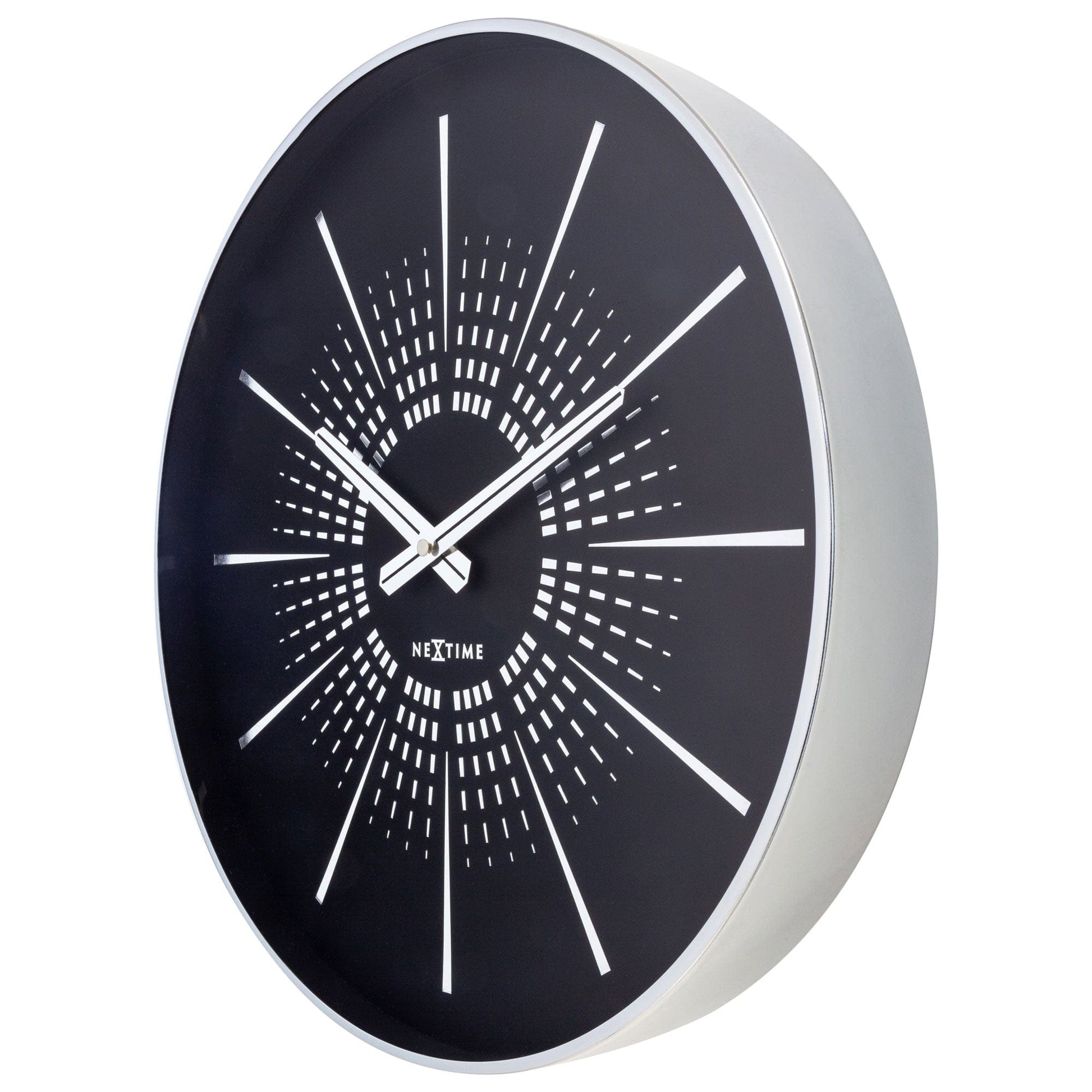 Wall clock 40cm - Silent - Metal - "Excentric" Wall clock NeXtime Clocks