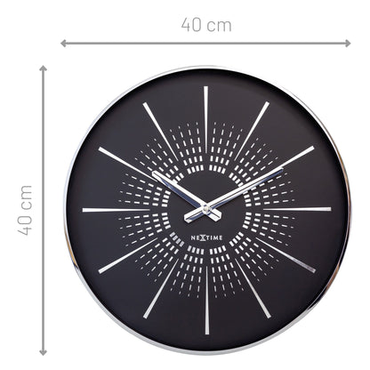 Wall clock 40cm - Silent - Metal - "Excentric" Wall clock NeXtime Clocks