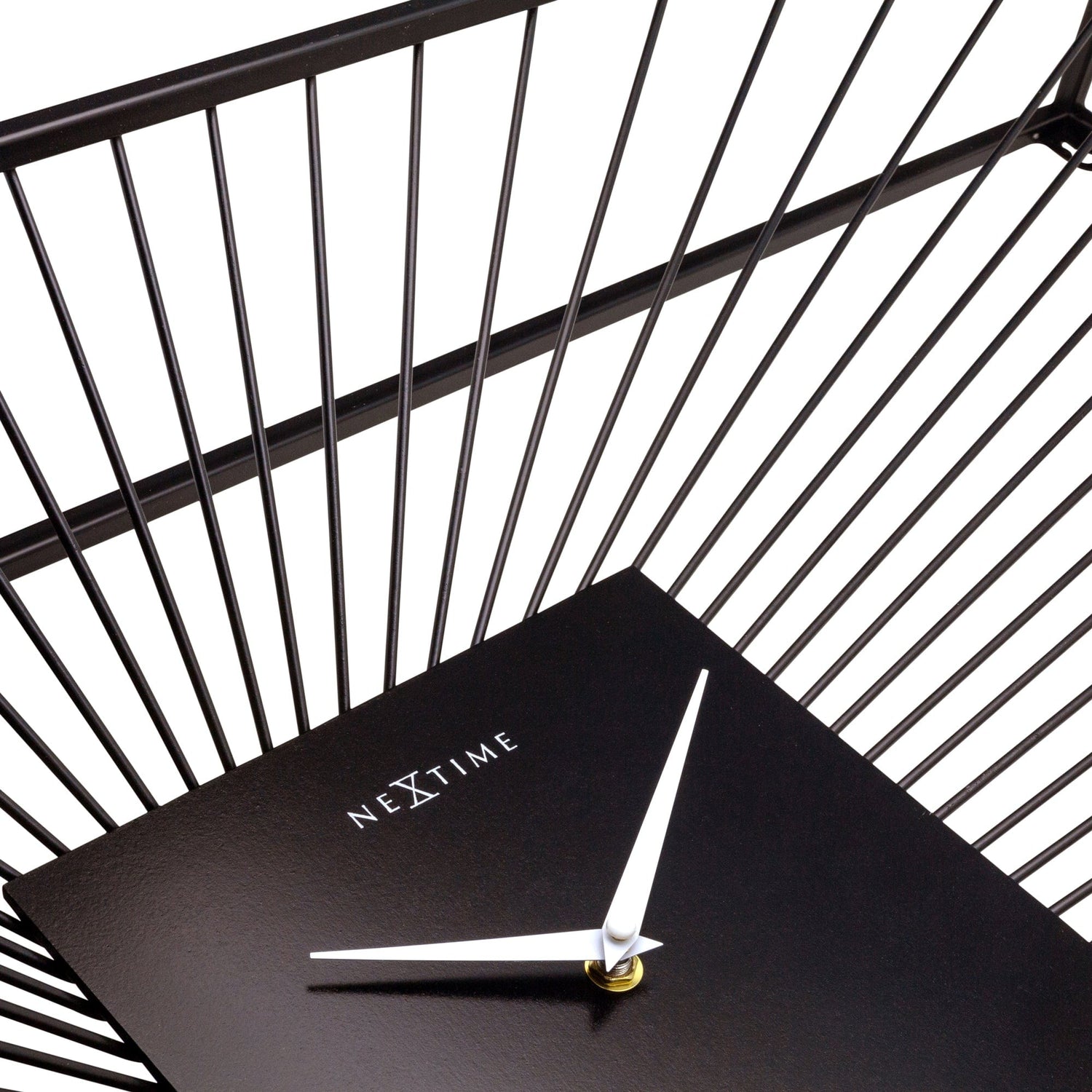 Large Wall Clock 70x45x15cm - Silent - Black - Metal - "Vasco" Wall clock NeXtime Clocks