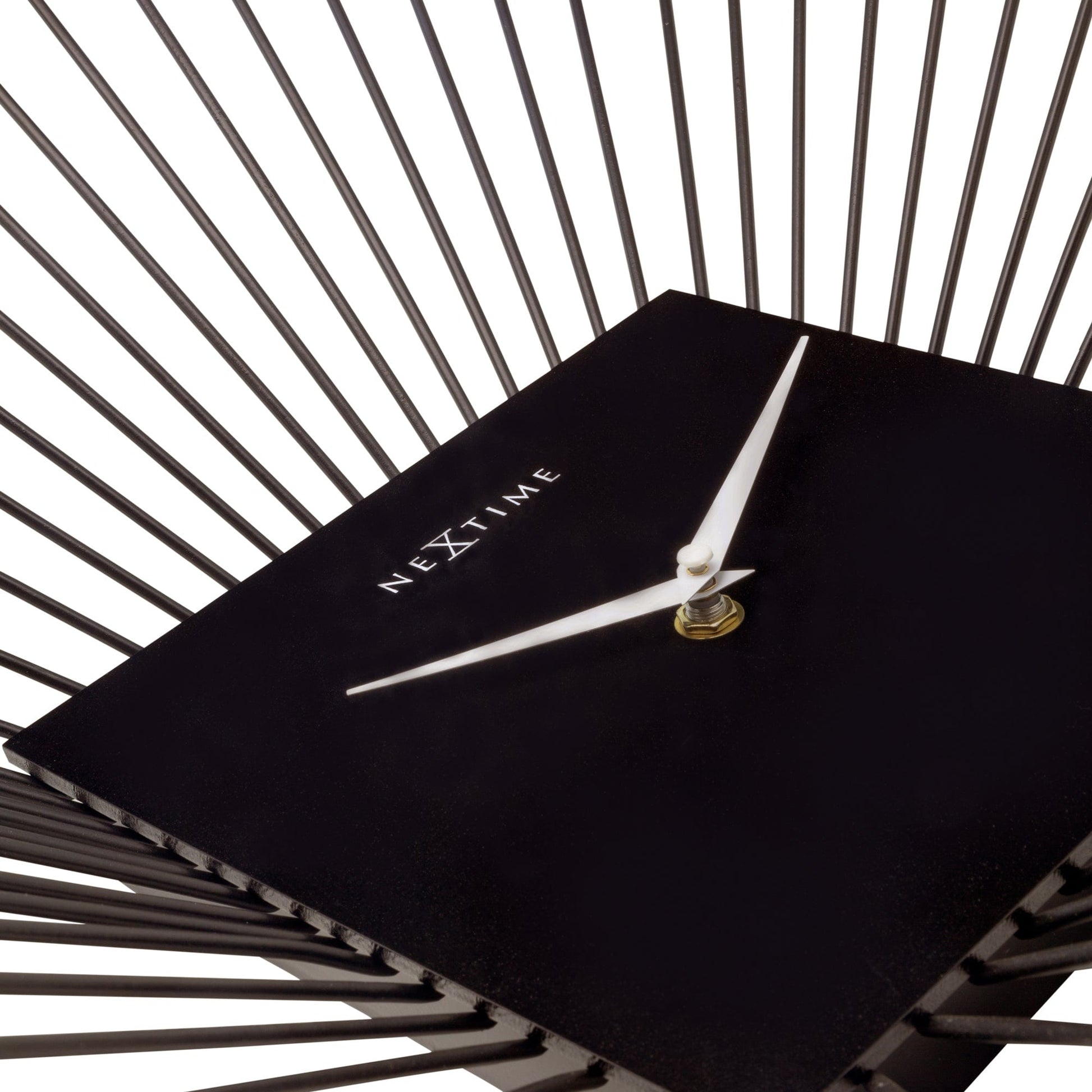 Wall Clock 45x45x15cm - Silent - Black - Metal - "Vasco Square" Wall clock NeXtime Clocks