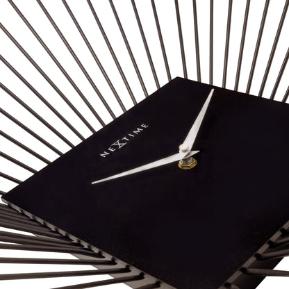 Wall Clock 45x45x15cm - Silent - Black - Metal - "Vasco Square" Wall clock NeXtime Clocks
