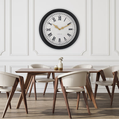 Wall clock 76cm-Black/Grey-Plastic-NeXtime 'Chopin Large' Wall Clock NeXtime Clocks