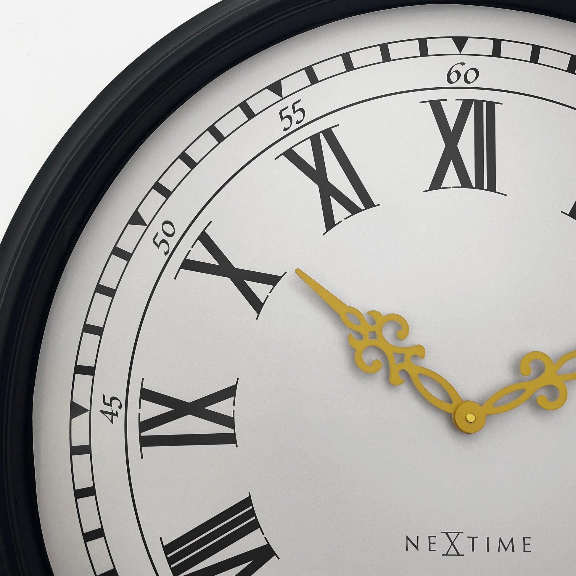 Wall clock 76cm-Black/Grey-Plastic-NeXtime 'Chopin Large' Wall Clock NeXtime Clocks